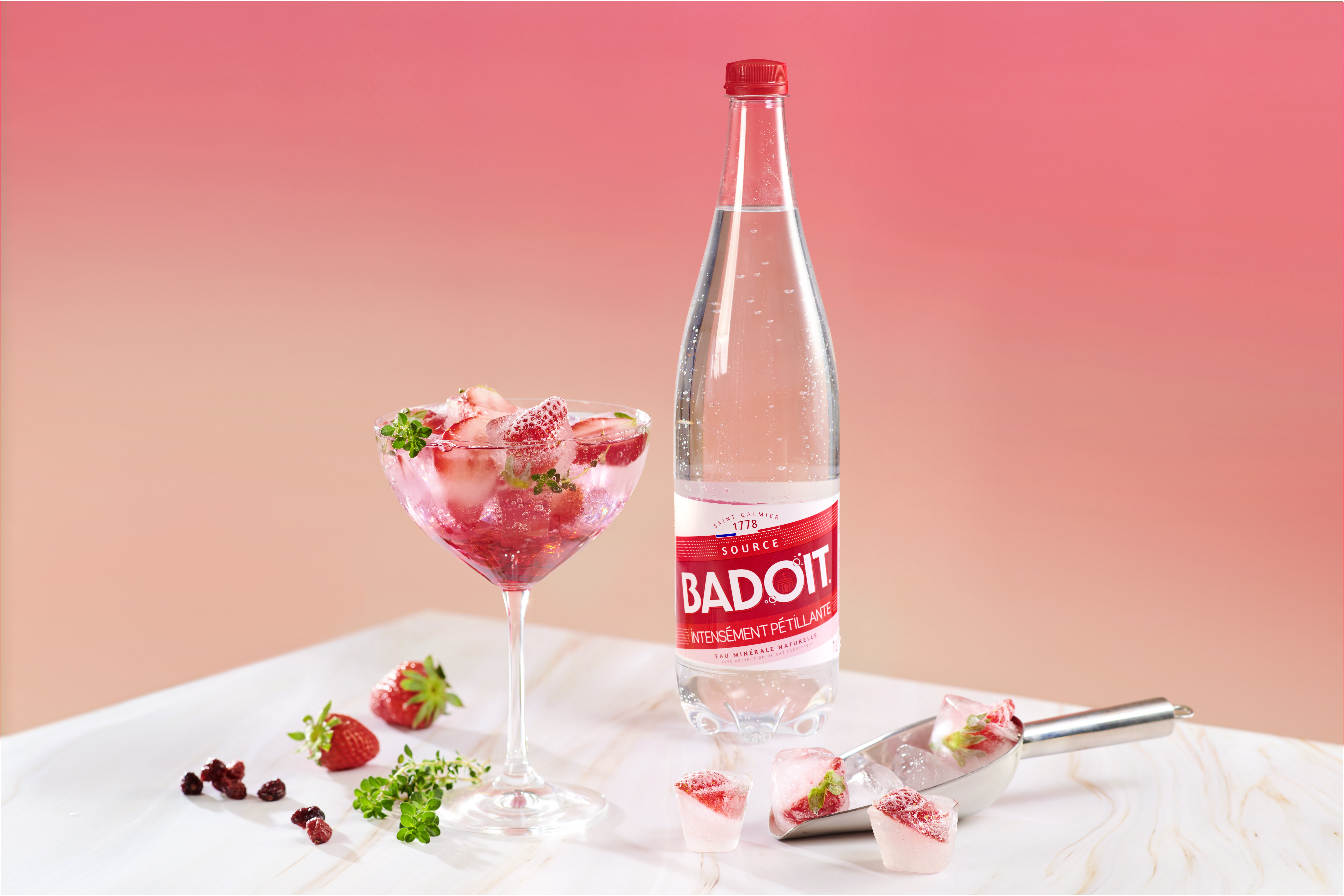 Cocktail sans alcool Cranberry Fraise