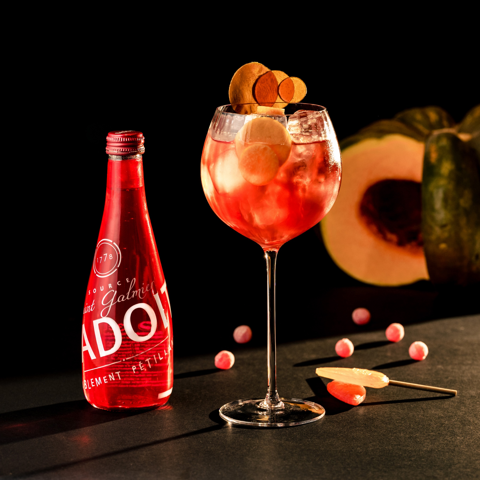 Cocktail sans alcool aux bonbons